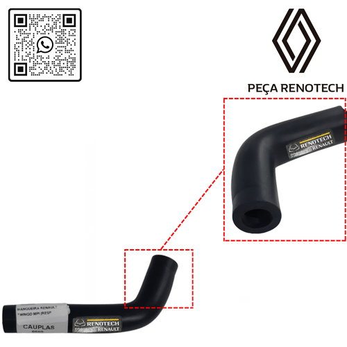 RN 867121-PX 7700867121 MANGUEIRA DO RESPIRO DO OLEO MOT 1.0 8v D7D -GROSSA- - 2
